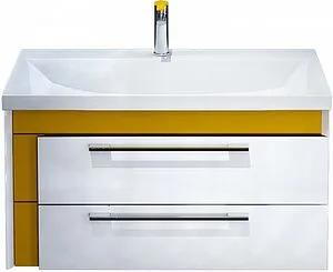 Тумба-умывальник подвесная IDDIS Color Plus 90 белый/горчичный COL90Y0i95+0069000i28 Тумба-умывальник подвесная IDDIS Color Plus 90 белый/горчичный COL90Y0i95+0069000i28, 3