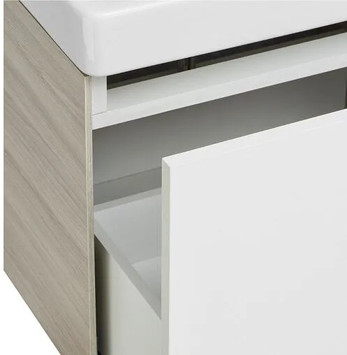 Тумба под умывальник подвесная Aquaton Марти 70 белый/ясень шимо 1A267501MY010