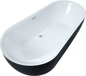 Ванна акриловая отдельностоящая Aquanet Amor 185x95 черный белый/панель черный 00301380 Ванна акриловая отдельностоящая Aquanet Amor 185x95 черный белый/панель черный 00301380, 5