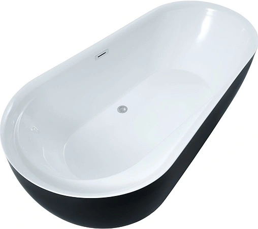 Ванна акриловая отдельностоящая Aquanet Amor 185x95 черный белый/панель черный 00301380