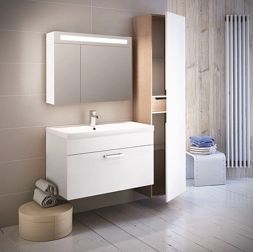 Шкаф-зеркало IDDIS New Mirro 80 белый NMIR802i99