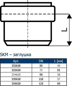 Заглушка внутренняя бесшумная D=58мм Ostendorf Skolan Safe SKM 332620 Заглушка внутренняя бесшумная D=58мм Ostendorf Skolan Safe SKM 332620, 2