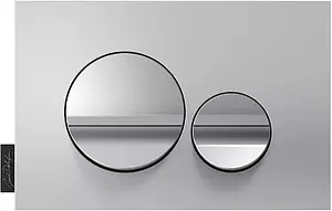 Клавиша смыва для унитаза Jacob Delafon E20859-CP-MWH кнопки/хром глянцевый, рамка/белый матовый Клавиша смыва для унитаза Jacob Delafon E20859-CP-MWH кнопки/хром глянцевый, рамка/белый матовый, 1