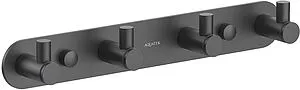 Планка с 4-мя крючками Aquatek Европа чёрный матовый AQ4123MB Планка с 4-мя крючками Aquatek Европа чёрный матовый AQ4123MB, 1