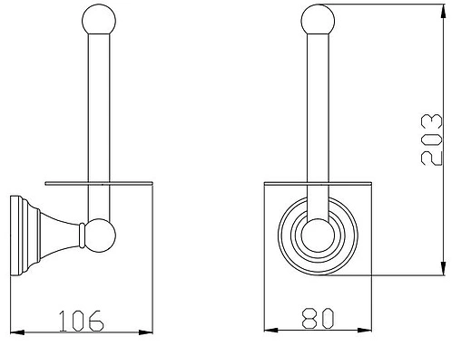 Держатель для запасных рулонов Rav Slezak Morava retro хром MKA0402 Держатель для запасных рулонов Rav Slezak Morava retro хром MKA0402