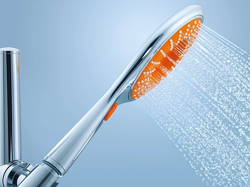 Лейка ручного душа Grohe Rainshower Icon хром/оранжевый 27444000 Лейка ручного душа Grohe Rainshower Icon хром/оранжевый 27444000