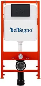 Инсталляция для подвесного унитаза Set 3 в 1 BelBagno BB026/BB084NERO с кнопкой черный матовый Инсталляция для подвесного унитаза Set 3 в 1 BelBagno BB026/BB084NERO с кнопкой черный матовый, 4