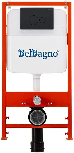 Инсталляция для подвесного унитаза Set 3 в 1 BelBagno BB026/BB084NERO с кнопкой черный матовый Инсталляция для подвесного унитаза Set 3 в 1 BelBagno BB026/BB084NERO с кнопкой черный матовый