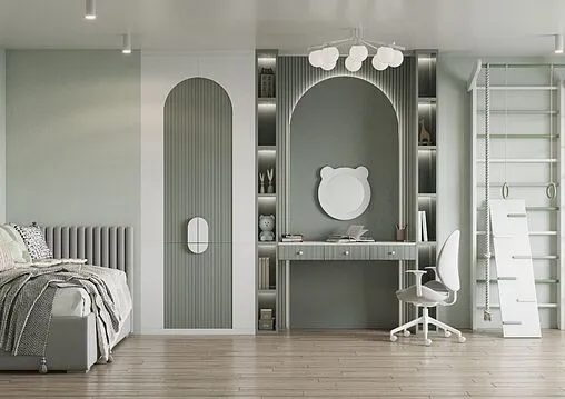 Зеркало Aquaton Каспер Мишка 50 белый матовый 1A283302CRE20