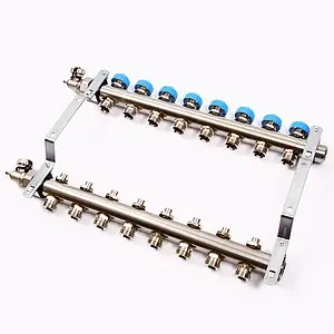 Группа коллекторная без расходомеров 8 отводов 1"н/н x ¾"ек Uni-fitt 456W4308 Группа коллекторная без расходомеров 8 отводов 1"н/н x ¾"ек Uni-fitt 456W4308, 4