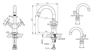 Смеситель для раковины Bravat Summer Rain хром F177111C-1, 2