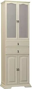 Шкаф-пенал напольный двухстворчатый Opadiris Риспекто 60 слоновая кость 00-00005842, 1