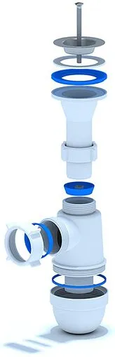 Сифон бутылочный для раковины Ани Пласт белый C2000 Сифон бутылочный для раковины Ани Пласт белый C2000