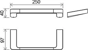 Полотенцедержатель Ravak 10° хром X07P324, 2