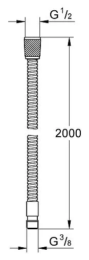 Шланг для душа Grohe Relexaflex 200см хром 28158000