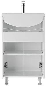 Тумба-умывальник напольный Айсберг Волна 55 белый DA1016T+Вн МуБ03, 5