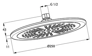 Лейка верхнего душа Kludi Freshline хром 6751105-00 Лейка верхнего душа Kludi Freshline хром 6751105-00, 2