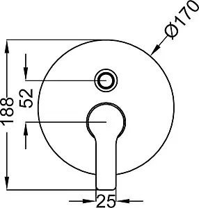 Смеситель для ванны скрытого монтажа Cezares Dolce хром DOLCE-VDIM-01-Cr, 2