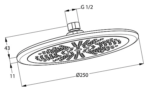 Лейка верхнего душа Kludi Freshline хром 6751105-00