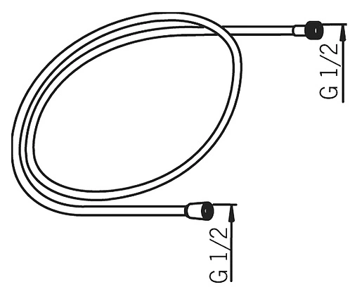 Шланг для душа Oras Hydra 150см хром 241060-60