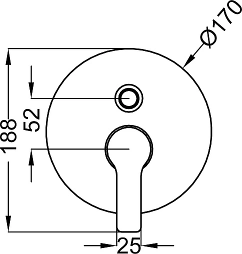 Смеситель для ванны скрытого монтажа Cezares Dolce хром DOLCE-VDIM-01-Cr