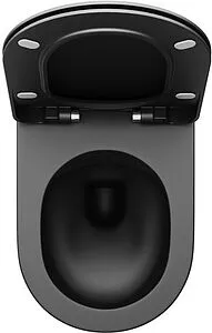 Крышка-сиденье для унитаза с микролифтом Ravak Uni Chrome Flat черный матовый X01795, 3