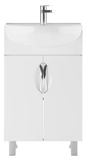 Тумба-умывальник напольная Айсберг Стандарт 50 белый DA2401T+4607152360141