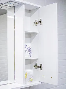 Шкаф-зеркало Домино Cube 80 R белый DC5011HZ, 5