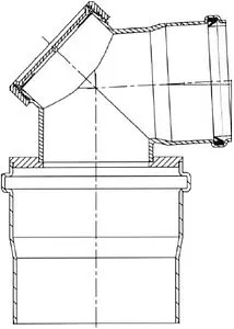 Адаптер стартовый каскадный горизонтальный 110/160 x 110мм (PP) Buderus 7736700448, 1