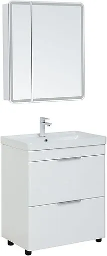 Тумба-умывальник напольная Aquanet Ирис new 70 белый глянец 00310153+