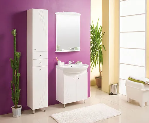 Шкаф-пенал с бельевой корзиной Aquaton Минима 35 R белый 1A132303MN01R