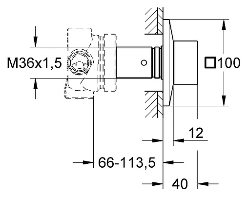 Вентиль переключающий на 3 потребителя Grohe Allure Brilliant хром 19798000