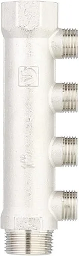 Коллектор распределительный проходной 4 отвода 1&quot;в/н x ½&quot;к Valtec VTc.500.N.0604