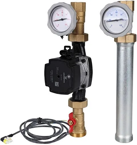 Насосный модуль с прямым контуром 1&quot;в х 1½&quot;н Meibes V-UK M66813.36 с насосом Grundfos UPM3 Hybrid 25-70