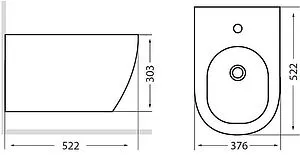 Биде подвесное Logan L5WB City черный матовый 00312561 Биде подвесное Logan L5WB City черный матовый 00312561, 2