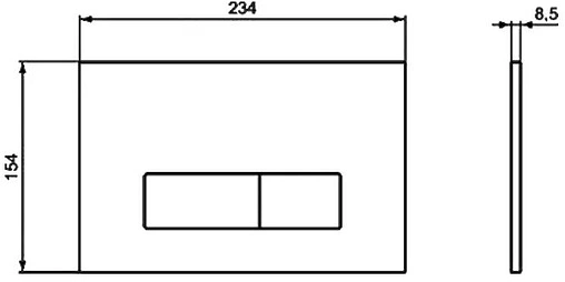 Клавиша смыва для унитаза Ideal Standard Oleas M2 R0121A6 черный матовый