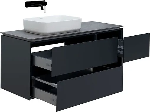 Тумба-умывальник подвесная Allen Brau Infinity 120 L антрацит 1.21005.AM+