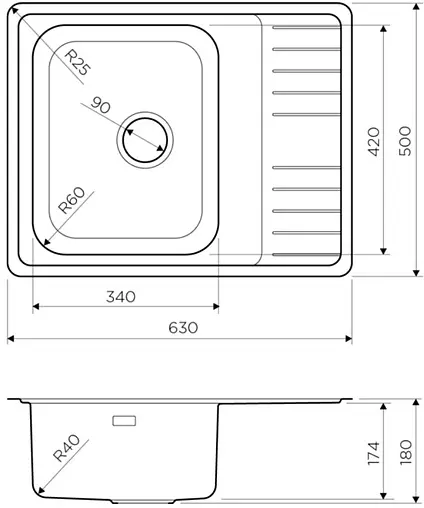 Мойка кухонная Omoikiri Sagami 63-IN нержавеющая сталь 4993732 Мойка кухонная Omoikiri Sagami 63-IN нержавеющая сталь 4993732