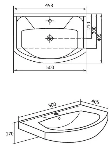 Раковина Kirovit Элеганс 50 белый 4620008195766