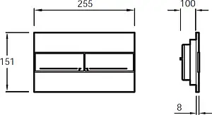 Клавиша смыва для унитаза Jacob Delafon E4316-00 белый глянцевый Клавиша смыва для унитаза Jacob Delafon E4316-00 белый глянцевый, 2