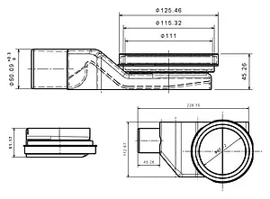 Трап горизонтальный Set Pestan Confluo Standart Angle 2 200x200мм 13000014 Трап горизонтальный Set Pestan Confluo Standart Angle 2 200x200мм 13000014, 3