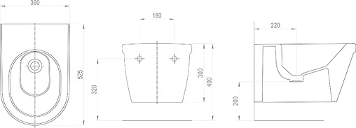 Биде подвесное Ravak Chrome белый X01450