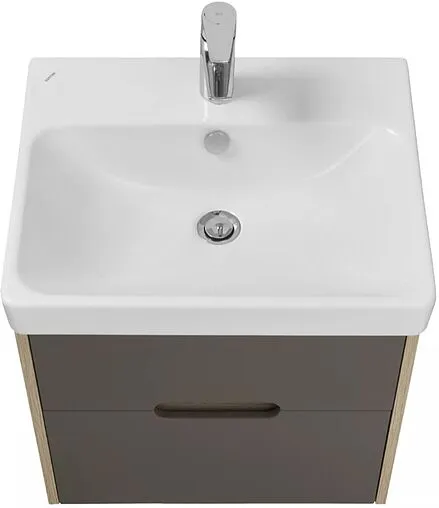 Тумба-умывальник подвесная Aquaton Оливия 55 грей/дуб ойстер 1A2542K0OLUG0