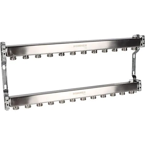 Группа коллекторная распределительная 12 отводов 1&quot;в/в x ¾&quot;ек Rommer RMS-4401-000012