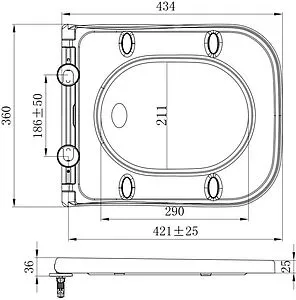 Крышка-сиденье для унитаза с микролифтом Allen Brau Infinity белый 4.21010.20 Крышка-сиденье для унитаза с микролифтом Allen Brau Infinity белый 4.21010.20, 2