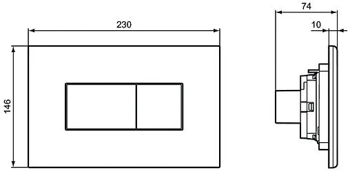 Клавиша смыва для унитаза Ideal Standard Solea P2 R0110JG хром матовый