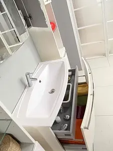 Тумба-умывальник подвесная Aquaton Севилья 95 белый жемчуг 1A1264K0SEG30, 3