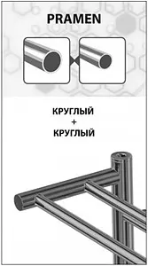 Полотенцесушитель водяной лесенка Lemark Pramen П10 500x800 полированная сталь LM33810 Полотенцесушитель водяной лесенка Lemark Pramen П10 500x800 полированная сталь LM33810, 4