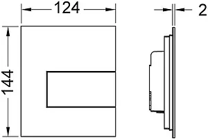Клавиша смыва для писсуара TECEsquare II Urinal 9242813 черный матовый, 2