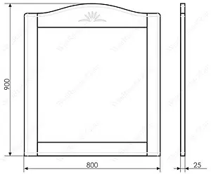 Зеркало Comforty Монако 80 белый 00003129893CF Зеркало Comforty Монако 80 белый 00003129893CF, 2